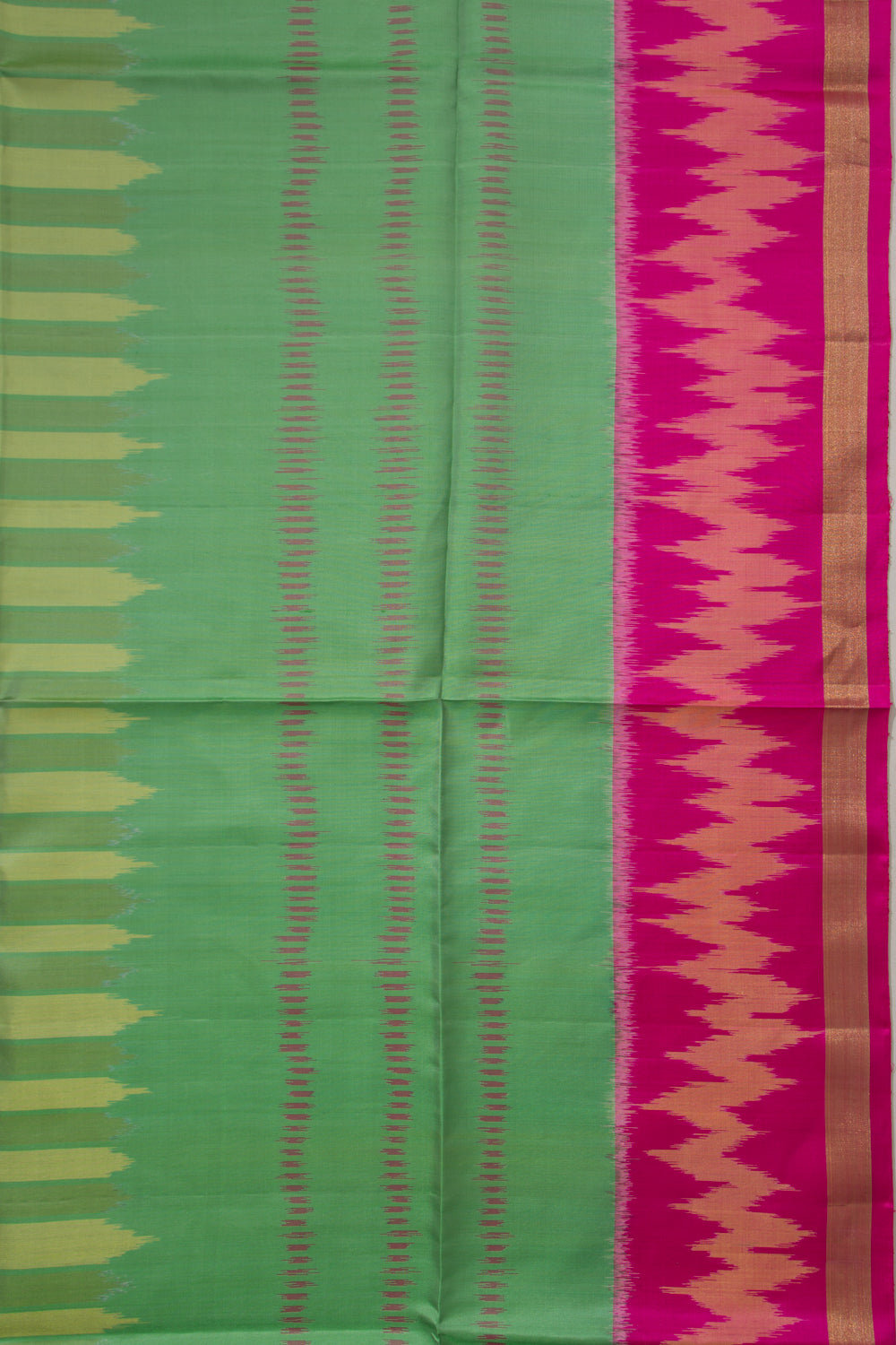 Coimbatore Soft Silk Ikat Green Saree