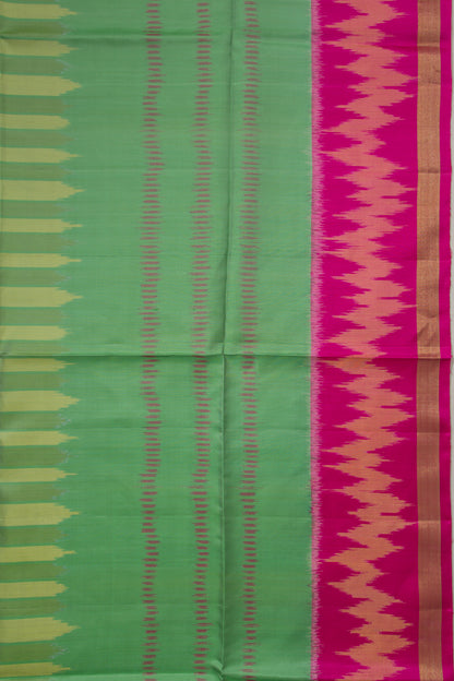 Coimbatore Soft Silk Ikat Green Saree