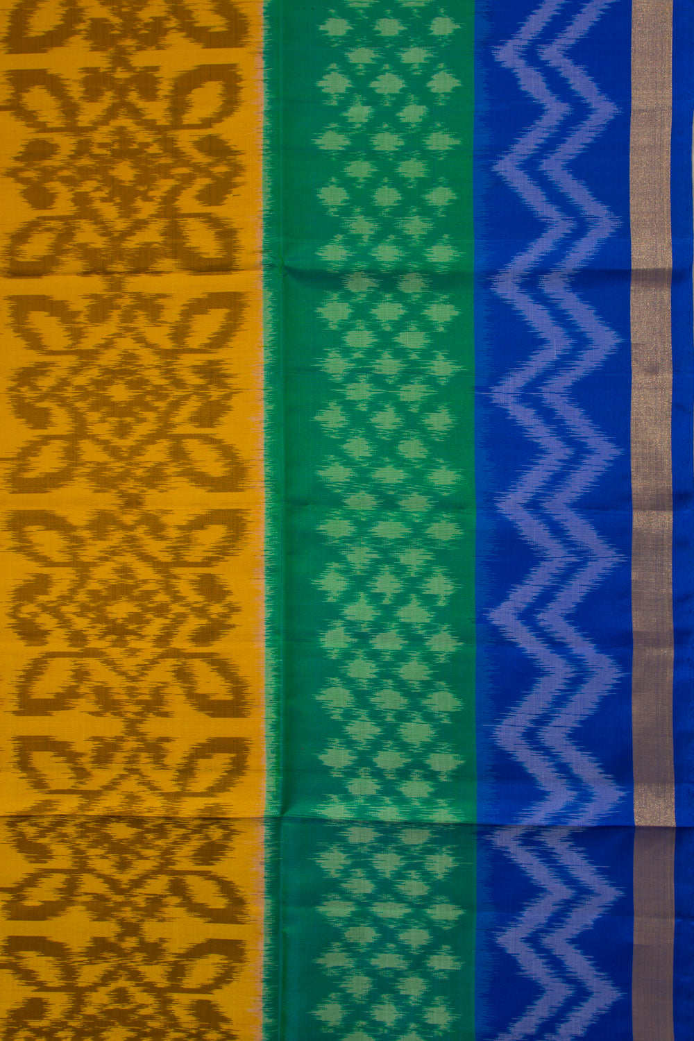 Coimbatore Soft Silk Ikat Mustard Yellow Saree