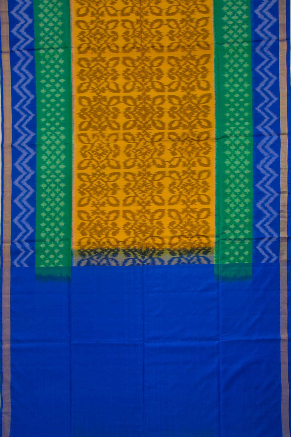 Coimbatore Soft Silk Ikat Mustard Yellow Saree