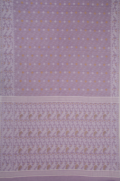 Dhakai Handspun Cotton Butta Lavender Saree