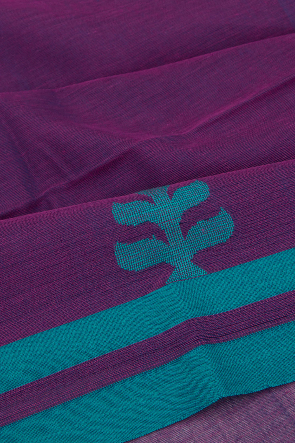Bengal Cotton Butta Purple Saree
