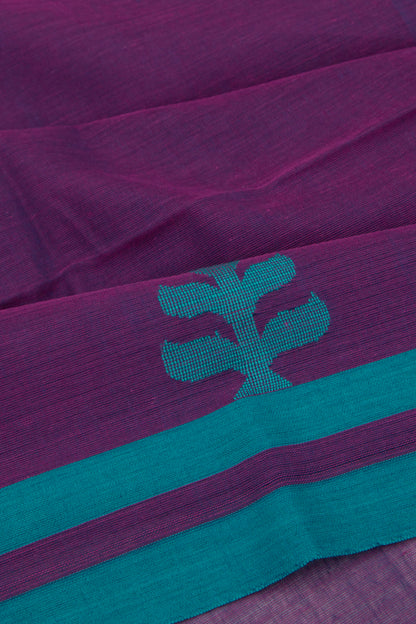 Bengal Cotton Butta Purple Saree