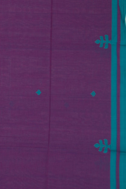Bengal Cotton Butta Purple Saree