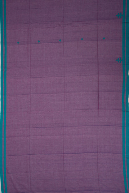 Bengal Cotton Butta Purple Saree
