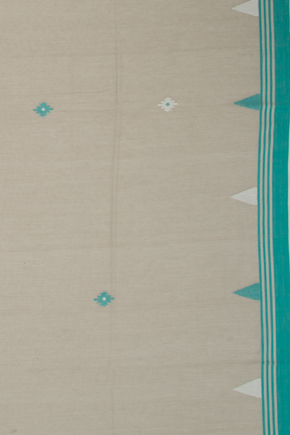 Bengal Cotton Butta Brown Saree