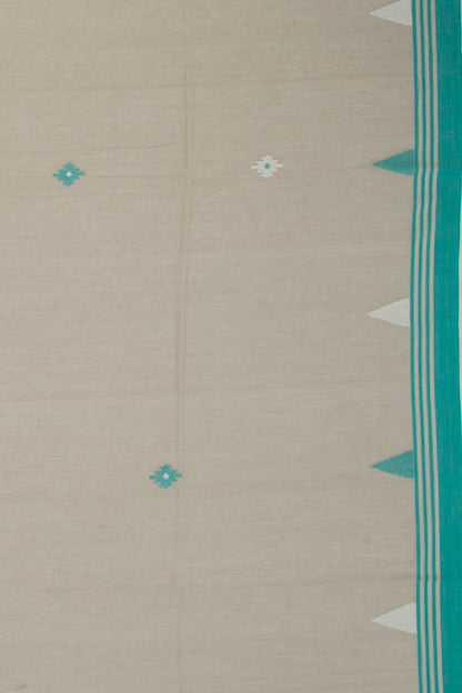 Bengal Cotton Butta Brown Saree