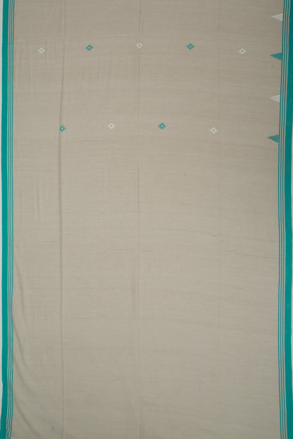 Bengal Cotton Butta Brown Saree