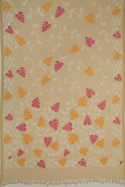 Phulia Cotton Jaal Beige Saree