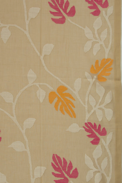 Phulia Cotton Jaal Beige Saree