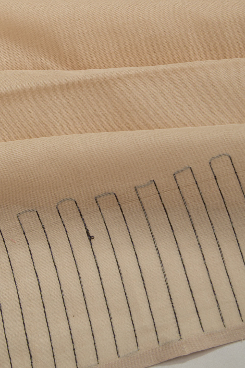 Phulia Cotton Plain Cream Saree