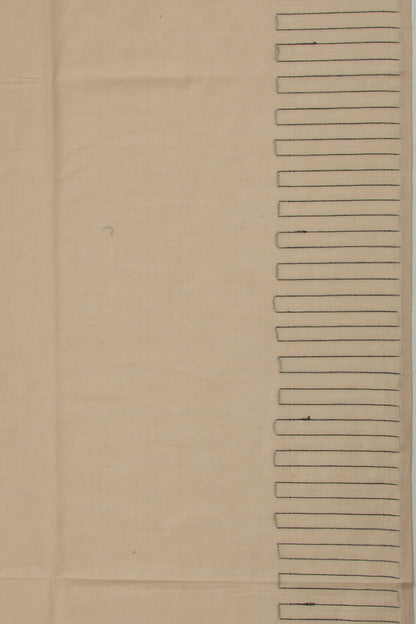Phulia Cotton Plain Cream Saree
