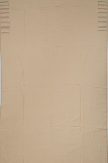 Phulia Cotton Plain Cream Saree