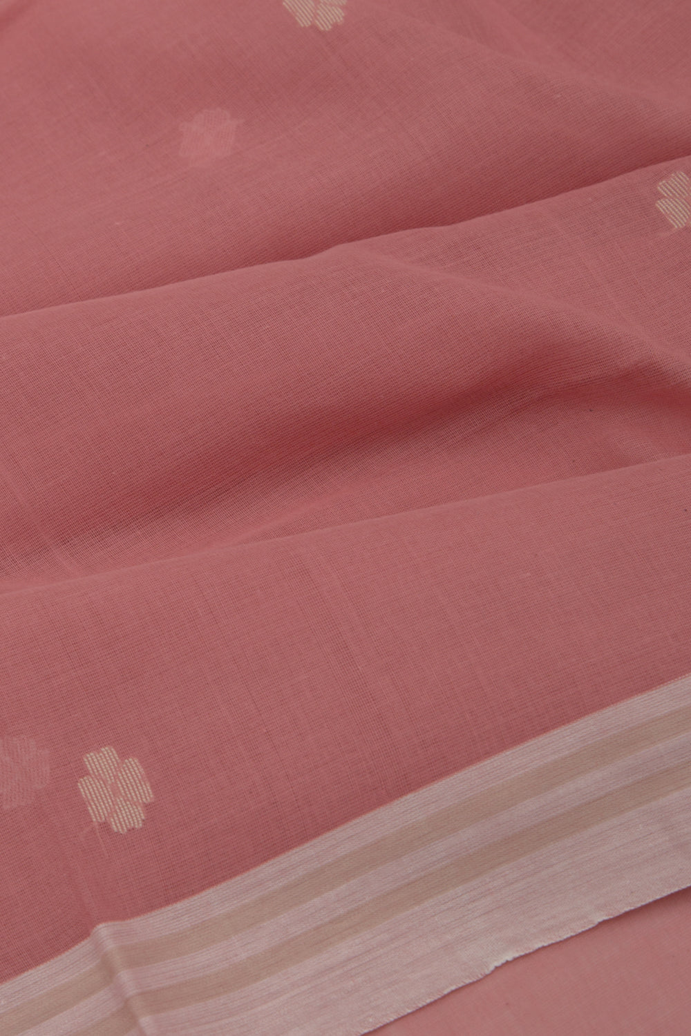 Phulia Cotton Butta Peach Saree