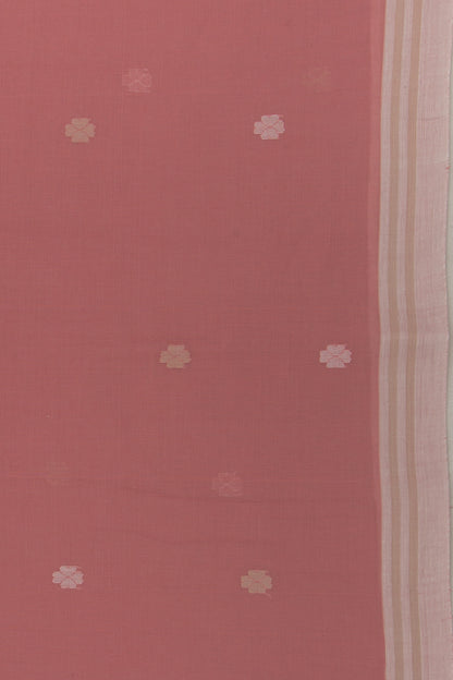 Phulia Cotton Butta Peach Saree