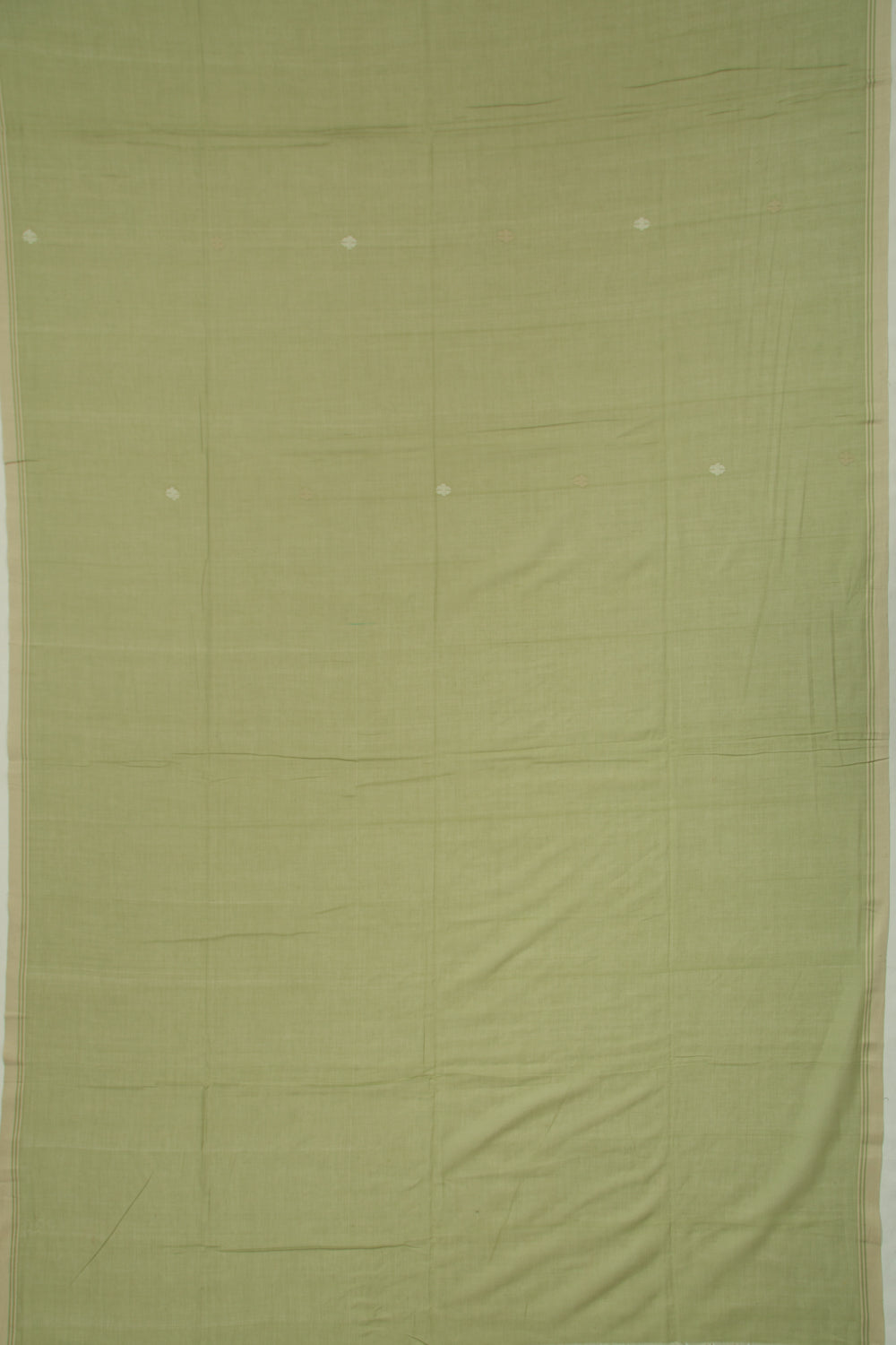Phulia Cotton Butta Mehandi Green Saree