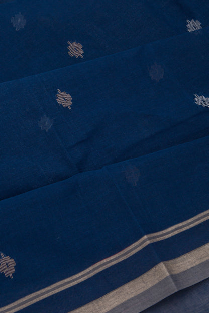 Phulia Cotton Butta Dark Blue Saree