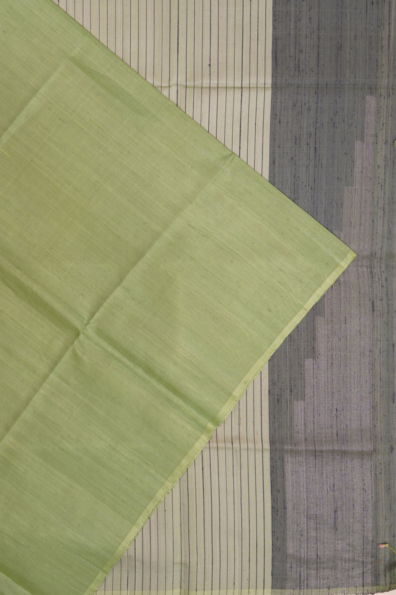 Tussar Plain Pastel Green Saree