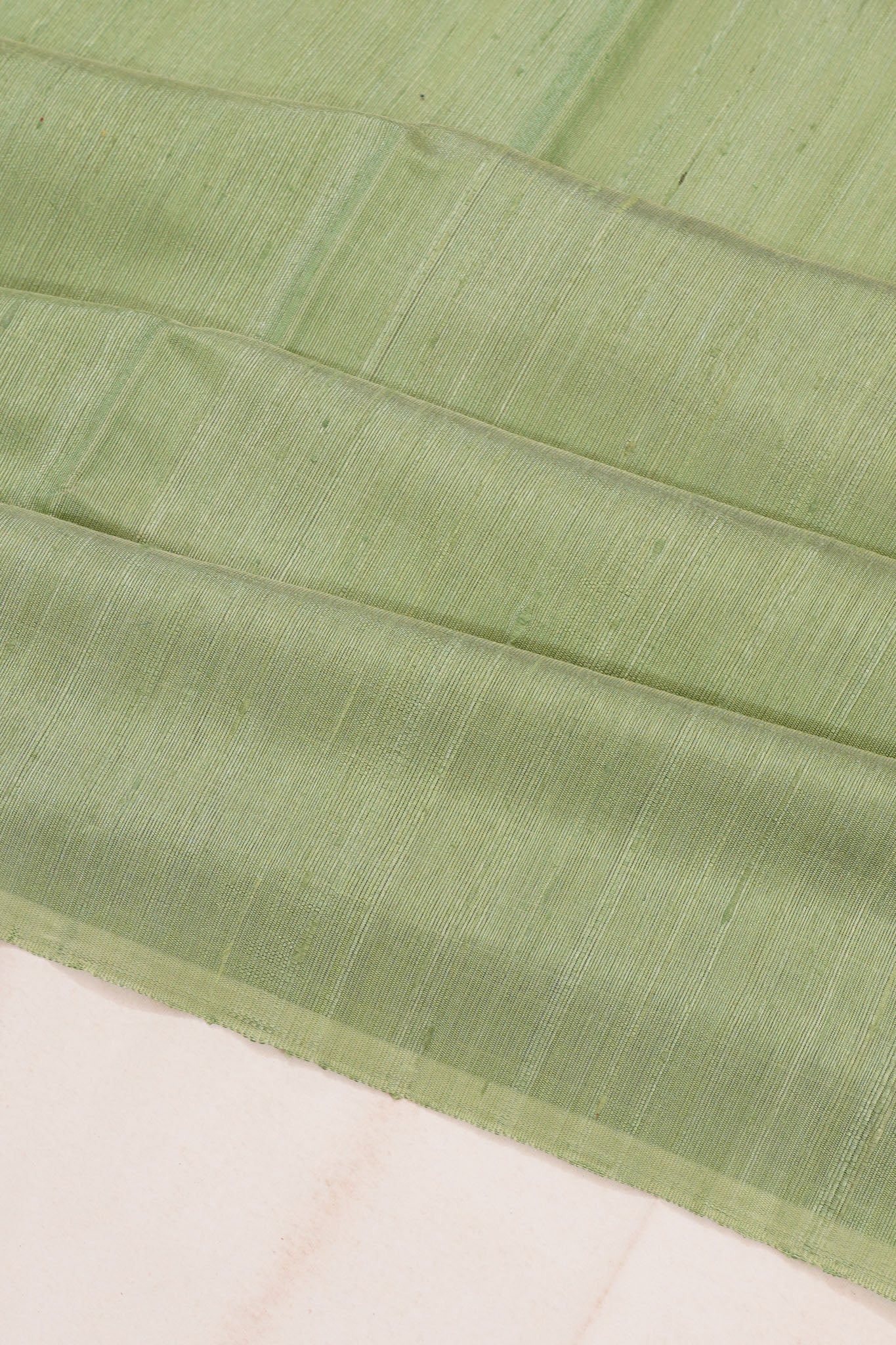 Tussar Plain Pastel Green Saree