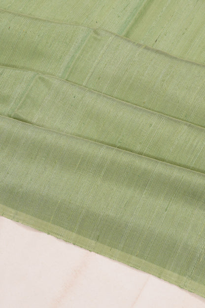 Tussar Plain Pastel Green Saree