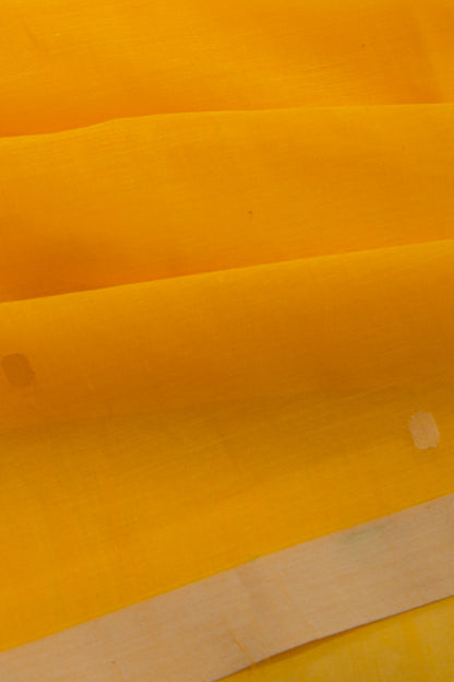 Phulia Cotton Butta Mustard Yellow Saree