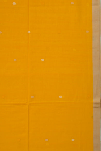 Phulia Cotton Butta Mustard Yellow Saree