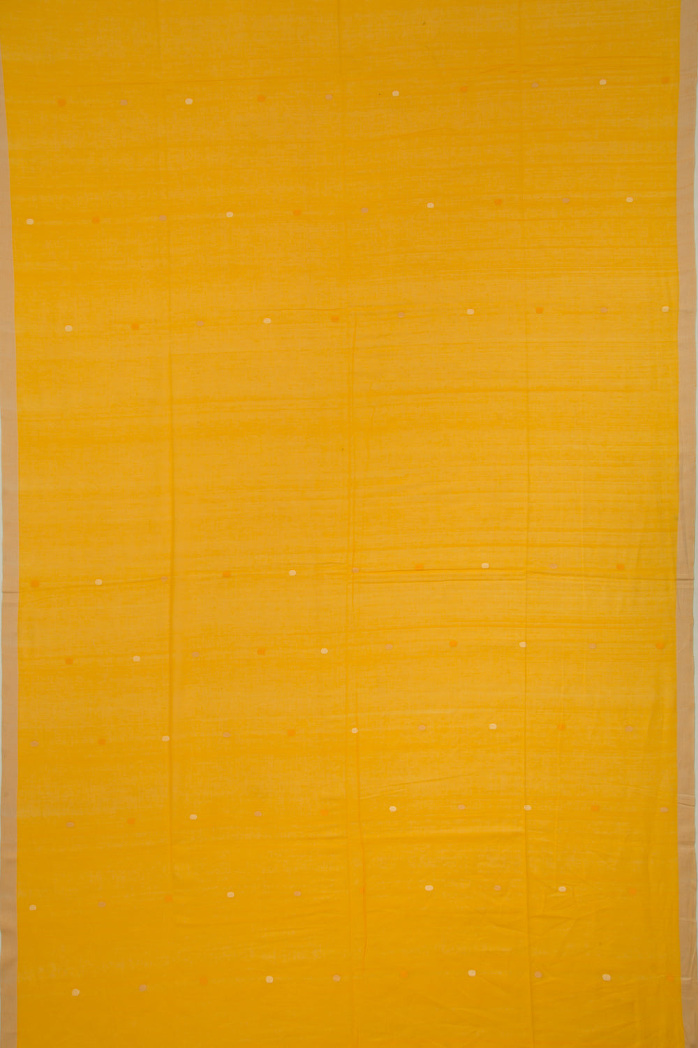 Phulia Cotton Butta Mustard Yellow Saree