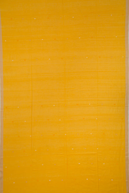 Phulia Cotton Butta Mustard Yellow Saree