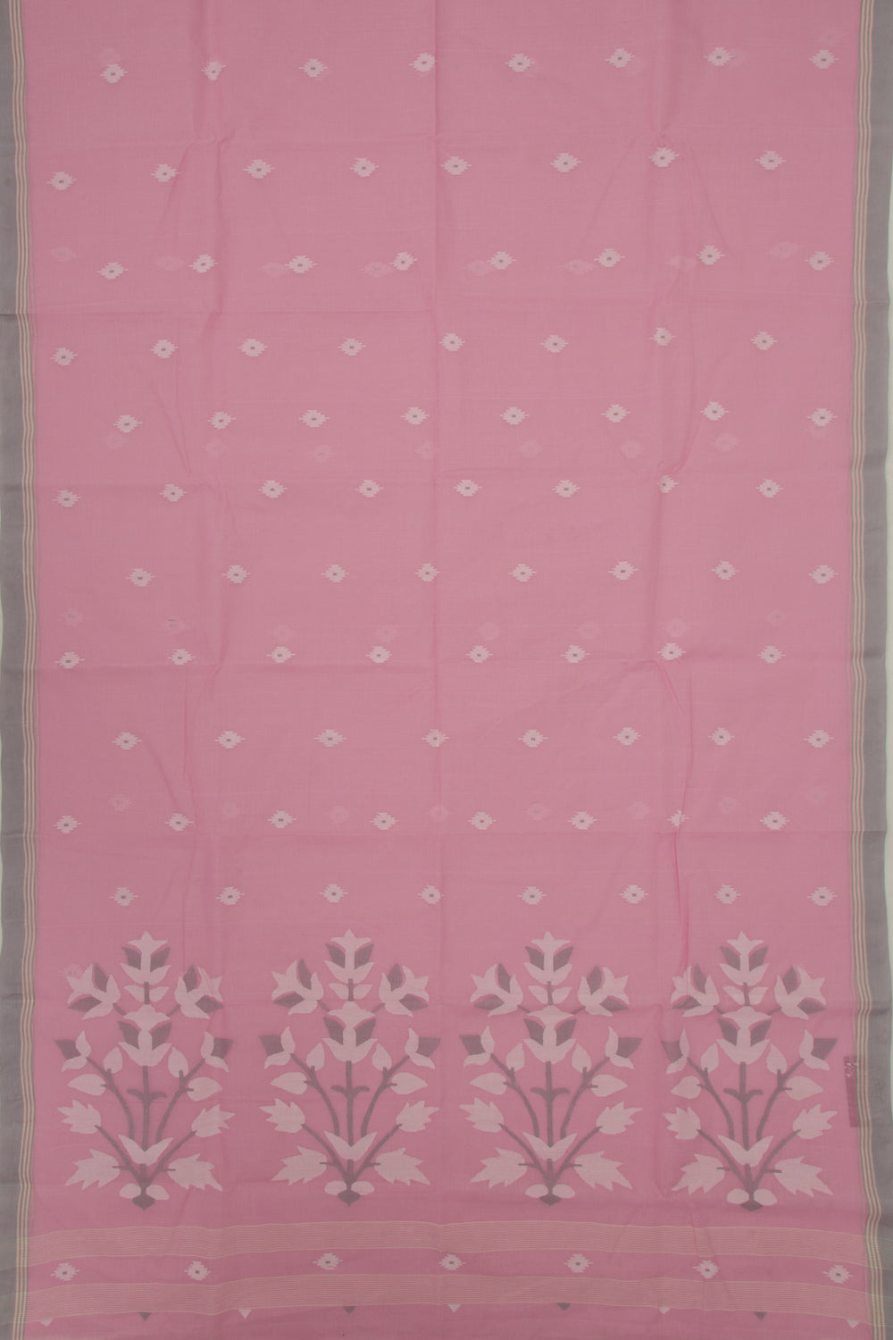 Phulia Cotton Butta Pink Saree