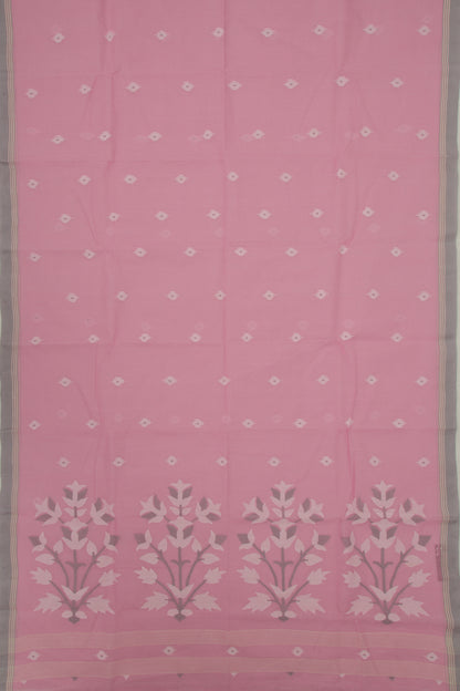 Phulia Cotton Butta Pink Saree