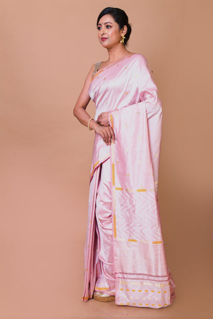 Banarasi Silk Butta Pink Saree