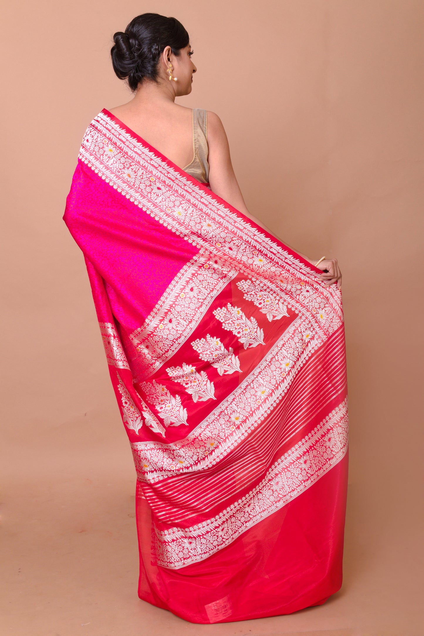 Banarasi Silk Jacquard Pink Saree