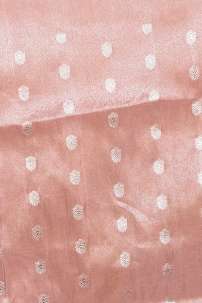 Banarasi Silk Tissue Butta Peach Saree