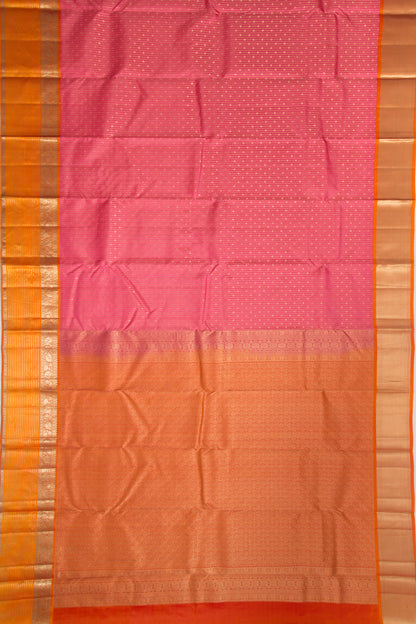 Taranga Kanchi Silk Vertical Lines Peach Saree