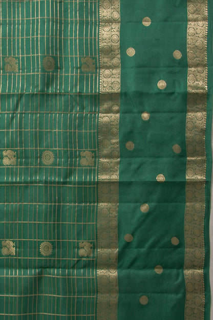 Taranga Kanchi Silk Checks And Butta Green Saree
