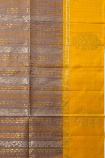 Coimbatore Soft Silk Vertical Lines Grey Saree