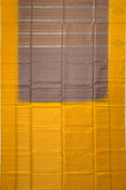Coimbatore Soft Silk Vertical Lines Grey Saree
