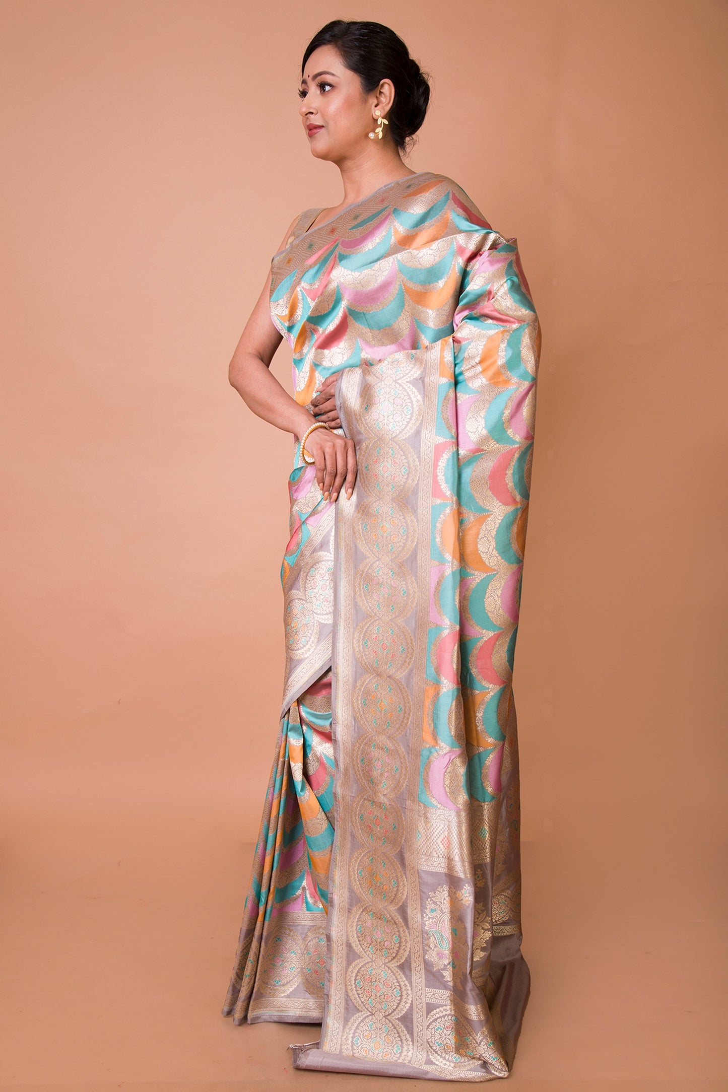 Banarasi Silk Brocade Rangkat Saree