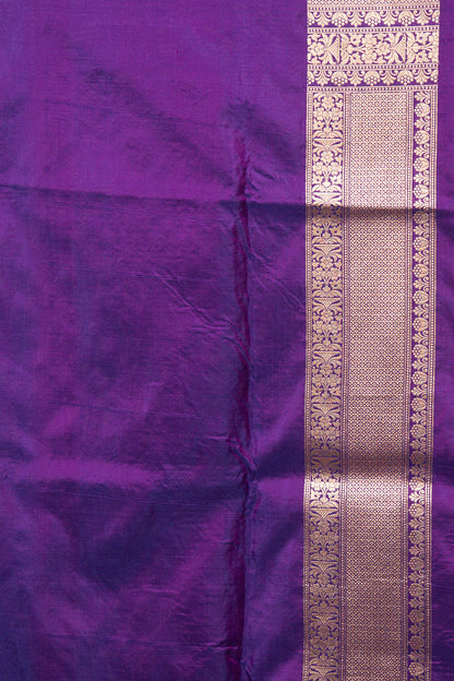 Banarasi Silk Jaal Violet Saree