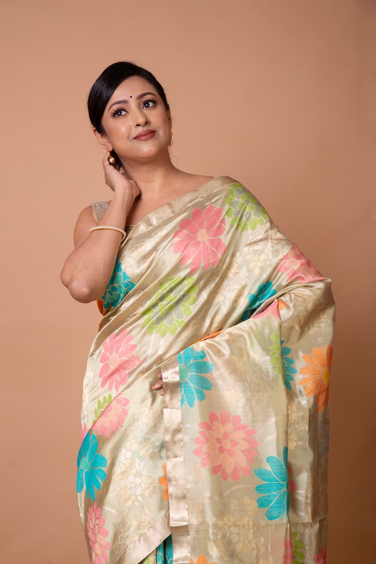 Banarasi Silk Floral Brocade Sage Green Saree