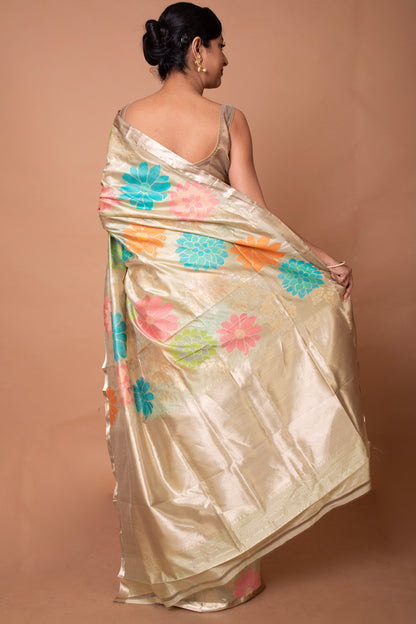 Banarasi Silk Floral Brocade Sage Green Saree