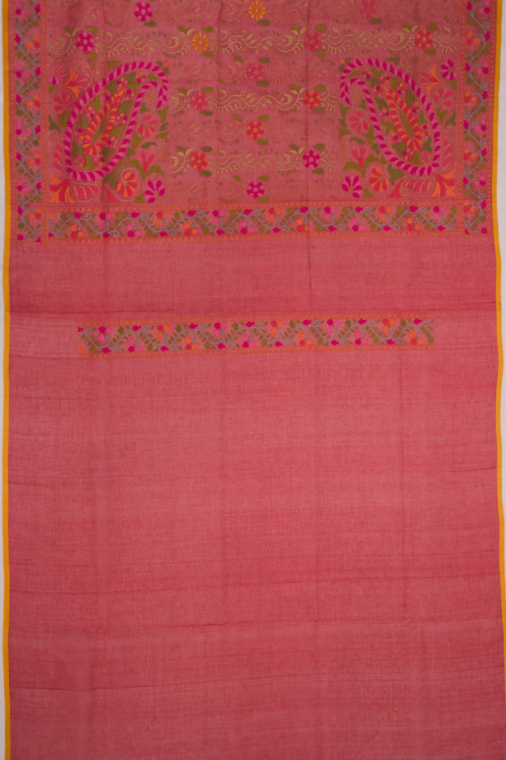 Banarasi Cotton Jamdani Raktambari Saree