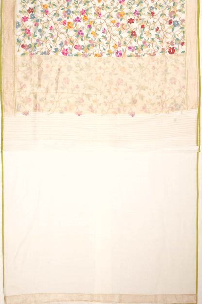 Banarasi Cotton Jamdani All Over Shwetambari Saree