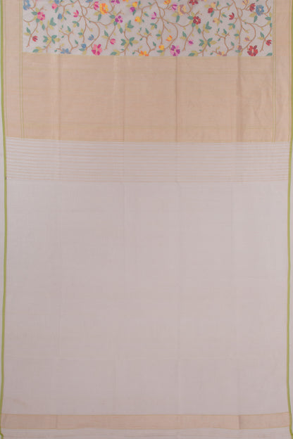 Banarasi Cotton Jamdani All Over Shwetambari Saree