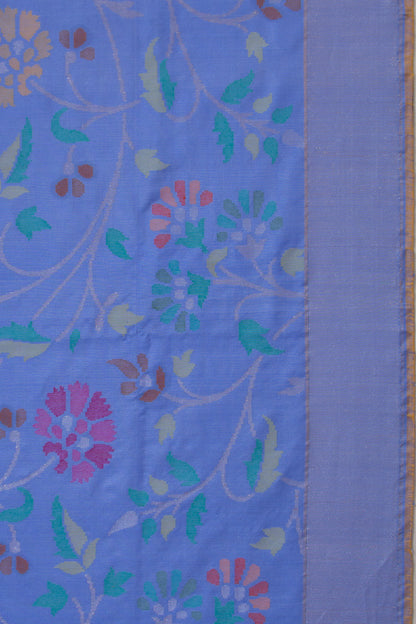 Banarasi Silk Jamdani Jaal Pastel Blue Saree