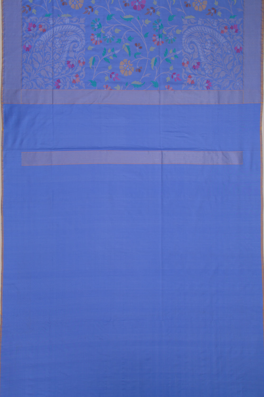 Banarasi Silk Jamdani Jaal Pastel Blue Saree