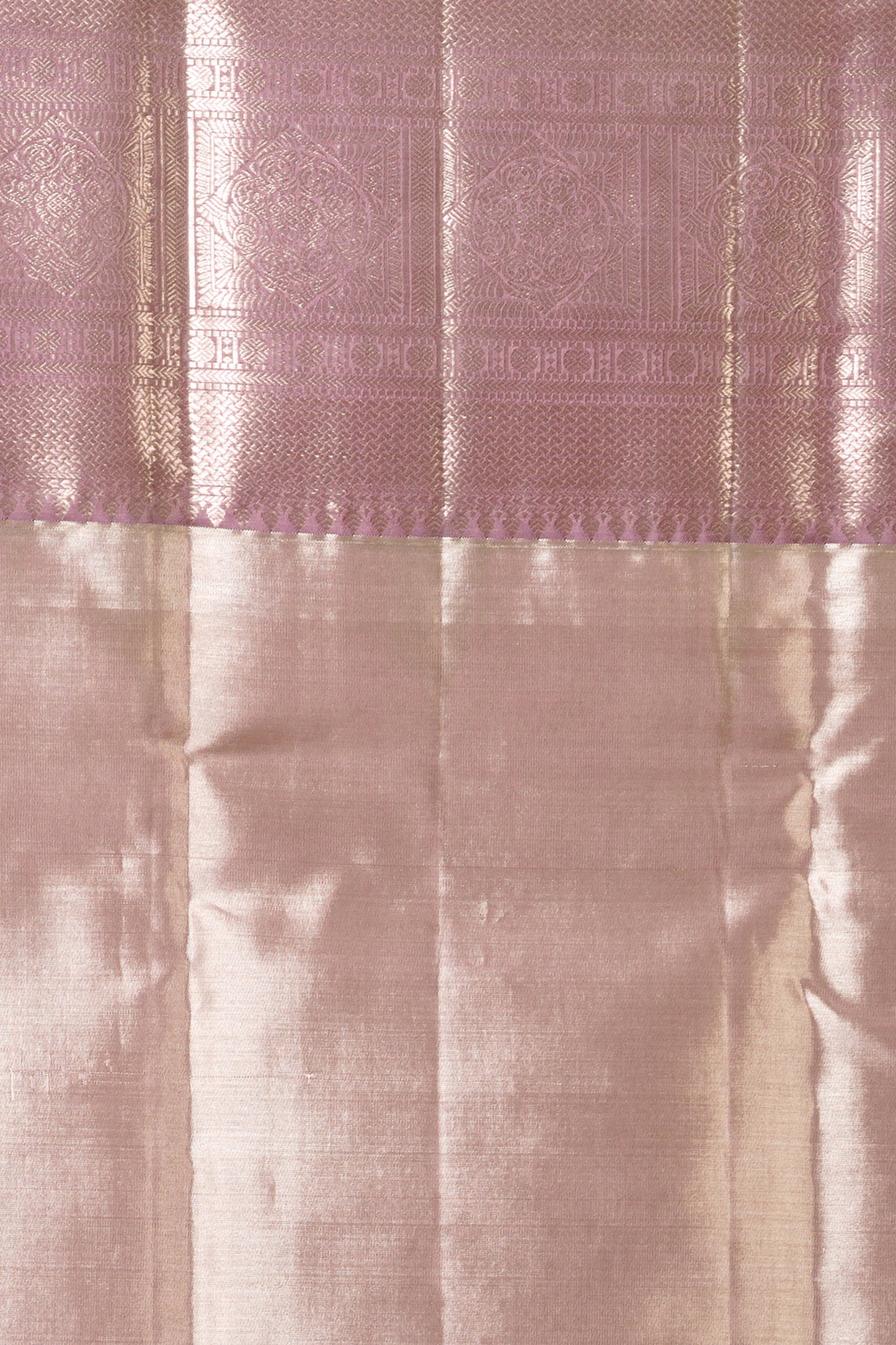 Kanchipuram Silk Tissue Brocade Silver Saree