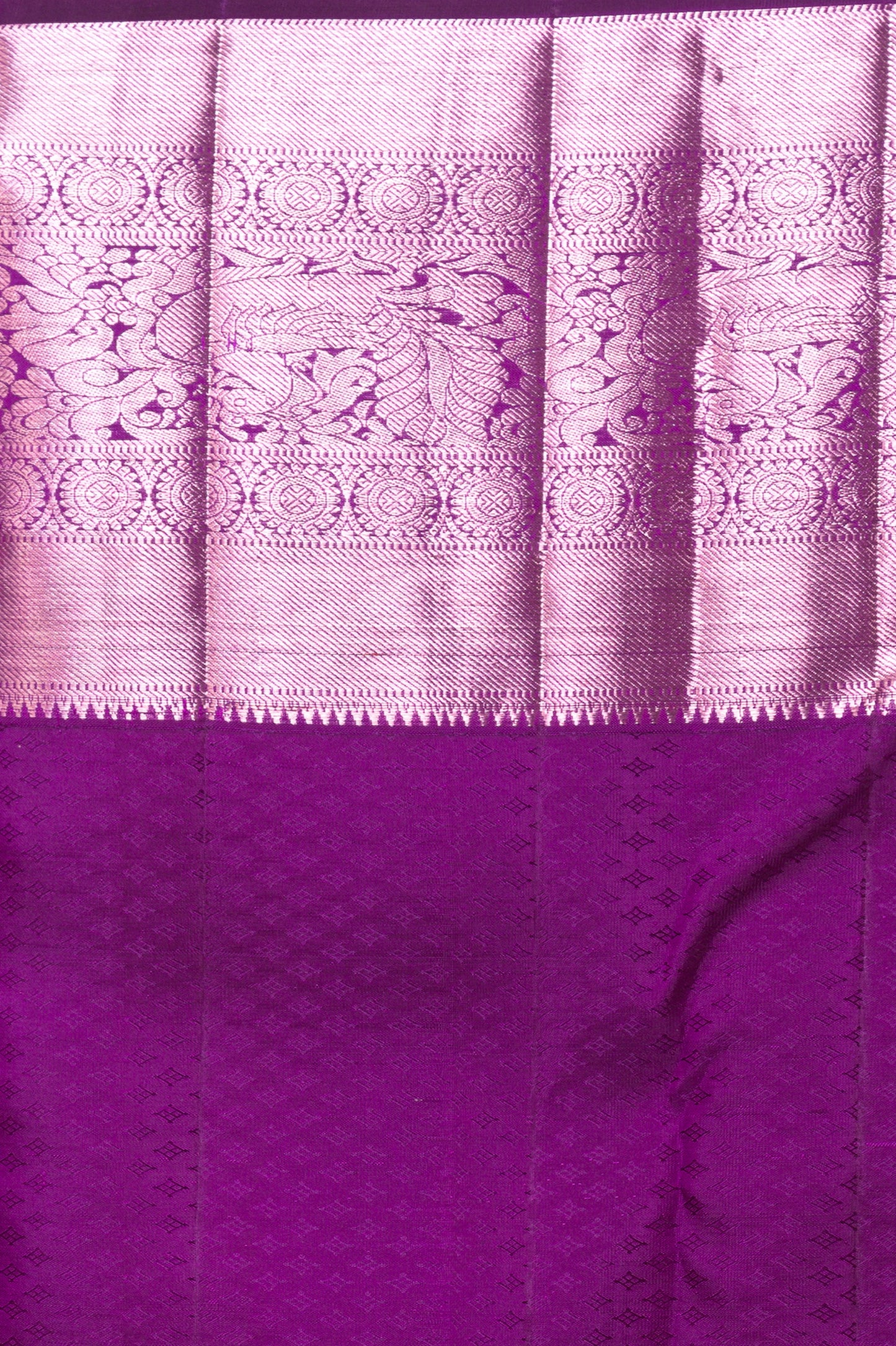 Kanchipuram Silk Brocade Purple Saree