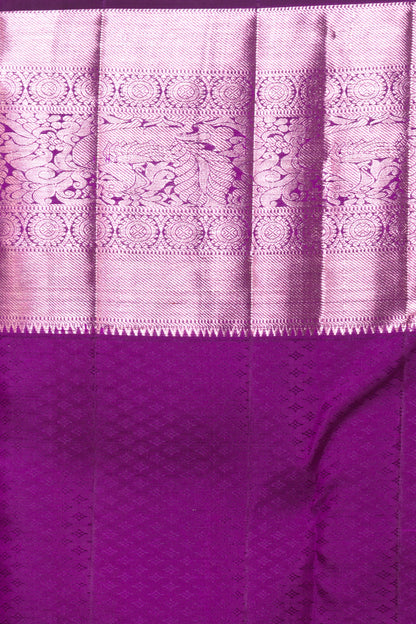 Kanchipuram Silk Brocade Purple Saree