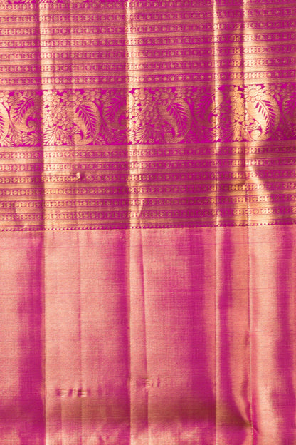 Kanchipuram Silk Tissue Brocade Green And Blue Saree